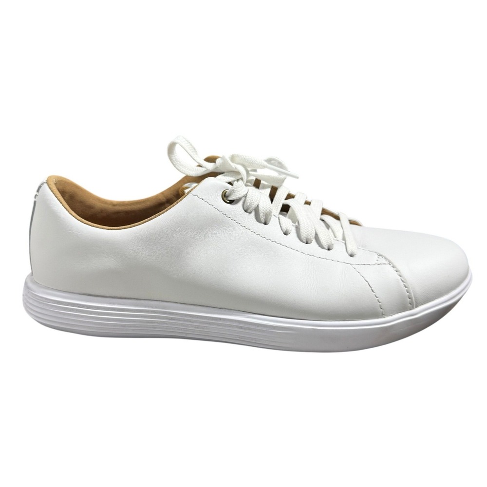 Cole Haan Grand Crosscourt White Leather Sneakers W27393 Women 7.5 B Casual